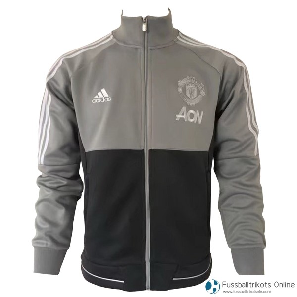 Manchester United Sweatjacken 2017/18 Grau Schwarz Fussballtrikots Günstig